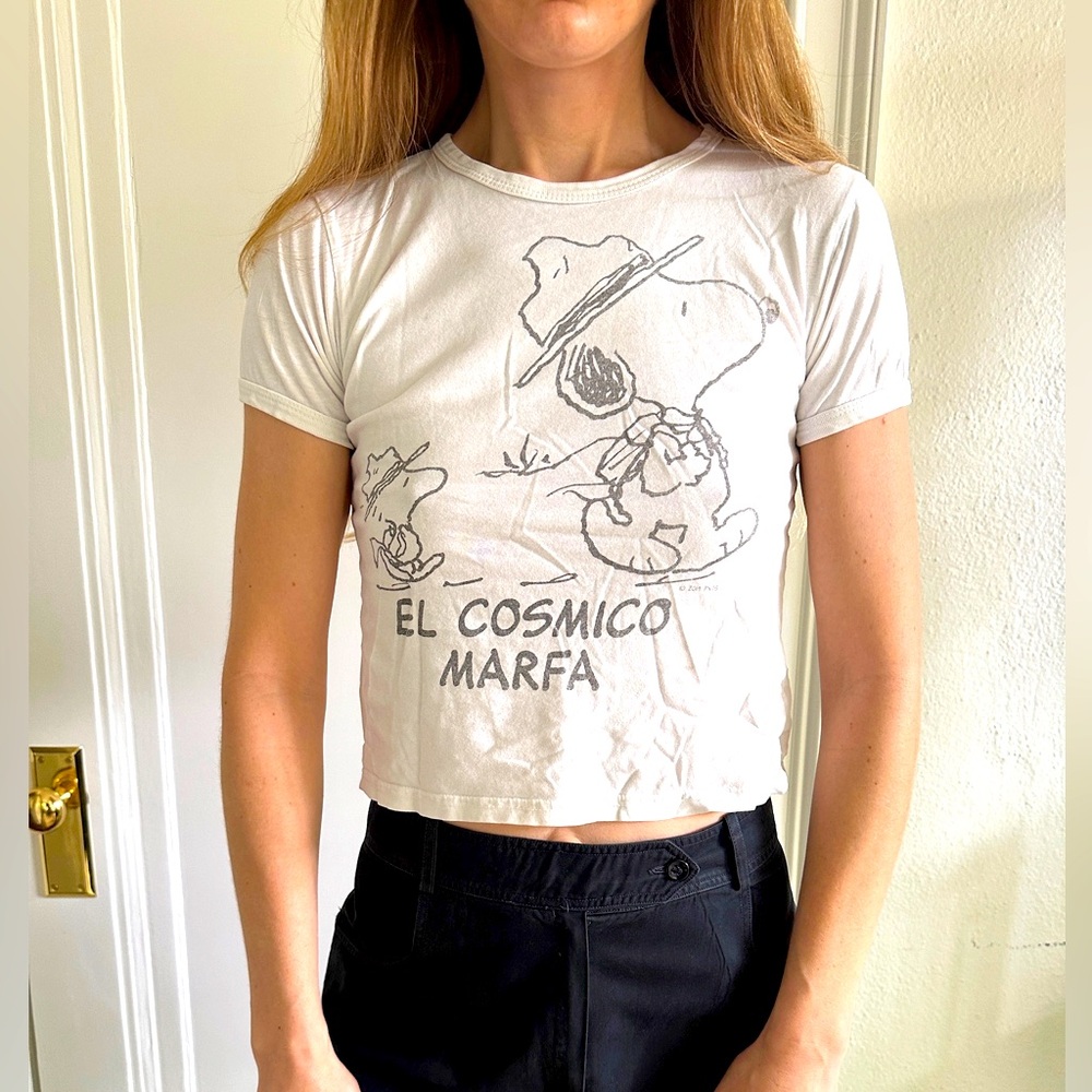 FM Kids made in USA El Cosmico Marfa Snoopy Tee. XXS or fitted XS